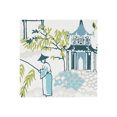 Clarke and Clarke PAGODA APPLE/DENIM