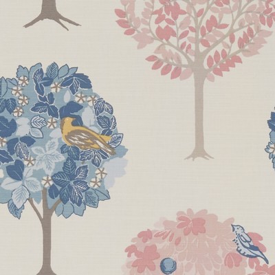 Clarke and Clarke SHERWOOD TEAL/BLUSH