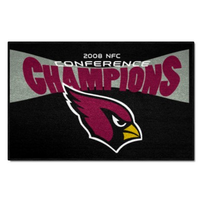 Fan Mats  LLC Arizona Cardinals 2009 NFC Conference Champions Starter Mat Accent Rug - 19in. x 30in. Black