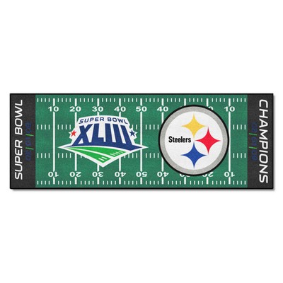 Fan Mats  LLC Pittsburgh Steelers Football Field Runner Green