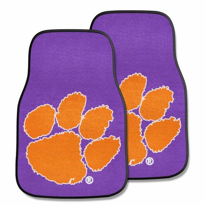 Fan Mats  LLC Clemson Tigers 2-pc Carpet Car Mat Set Purple