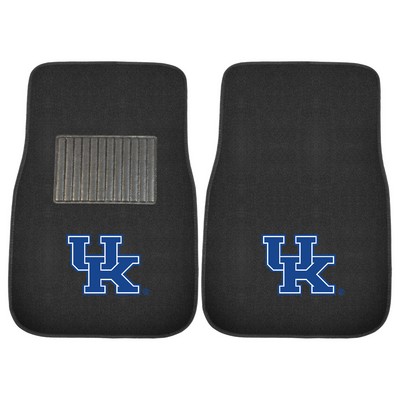 Fan Mats  LLC Kentucky Wildcats Embroidered Car Mat Set - 2 Pieces Black