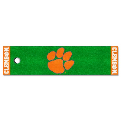 Clemson Tigers Putting Green Mat Green Fan Mats LLC Clemson Tigers Putting Green Mat Green
