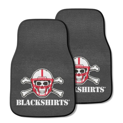 Fan Mats  LLC Nebraska Cornhuskers 2-pc Carpet Car Mat Set Black