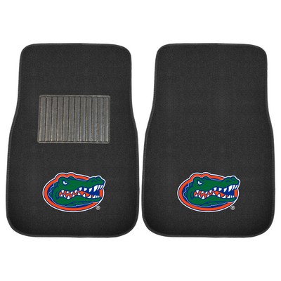Fan Mats  LLC Florida Gators Embroidered Car Mat Set - 2 Pieces Black