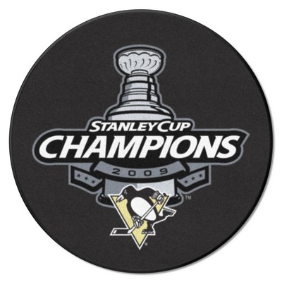 Fan Mats  LLC Pittsburgh Penguins Puck Mat Black