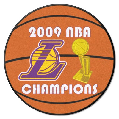 Fan Mats  LLC Los Angeles Lakers 2009 NBA Champions  Basketball Rug - 27in. Diameter Orange