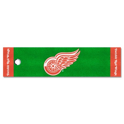 Fan Mats  LLC Detroit Red Wings Putting Green Mat Green