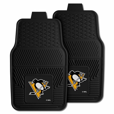 Fan Mats  LLC Pittsburgh Penguins 2-pc Vinyl Car Mat Set Black