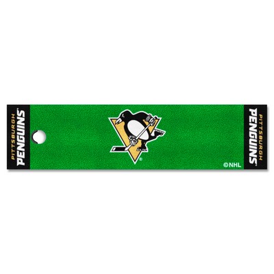 Fan Mats  LLC Pittsburgh Penguins Putting Green Mat Green
