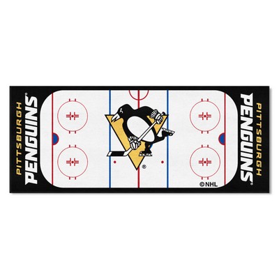 Fan Mats  LLC Pittsburgh Penguins Rink Runner Black