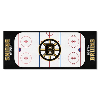 Fan Mats  LLC Boston Bruins Rink Runner Black