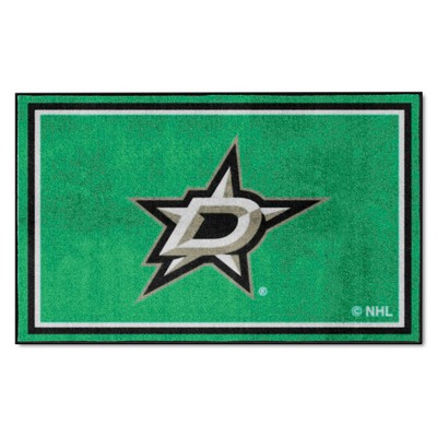 Fan Mats  LLC Dallas Stars 4x6 Rug Green