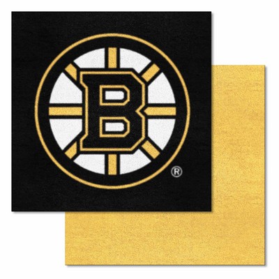 Fan Mats  LLC Boston Bruins Team Carpet Tiles Black