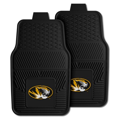 Fan Mats  LLC Missouri Tigers 2-pc Vinyl Car Mat Set Black
