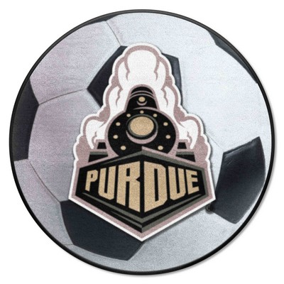 Fan Mats  LLC Purdue Boilermakers Soccer Ball Mat White