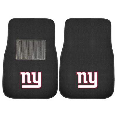 Fan Mats  LLC New York Giants Embroidered Car Mat Set - 2 Pieces Black