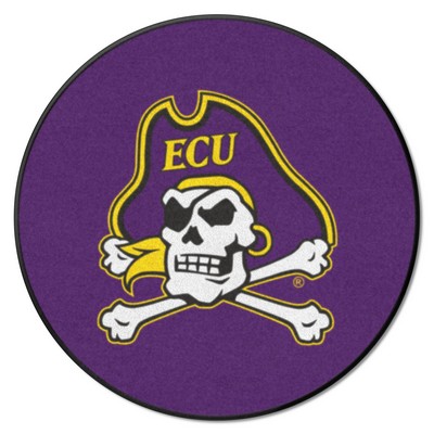 Fan Mats  LLC East Carolina Pirates Round Rug Purple