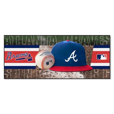 Fan Mats  LLC Atlanta Braves Baseball Runner Green