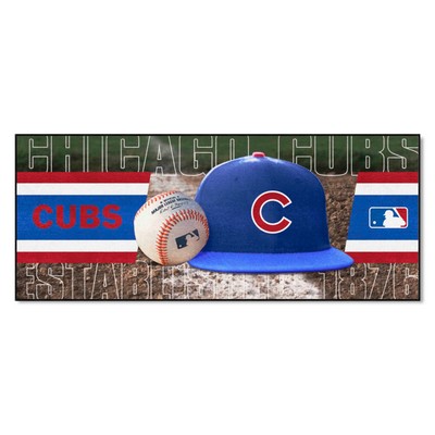 Fan Mats  LLC Chicago Cubs Baseball Runner Green