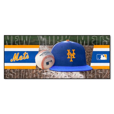 Fan Mats  LLC New York Mets Baseball Runner Blue