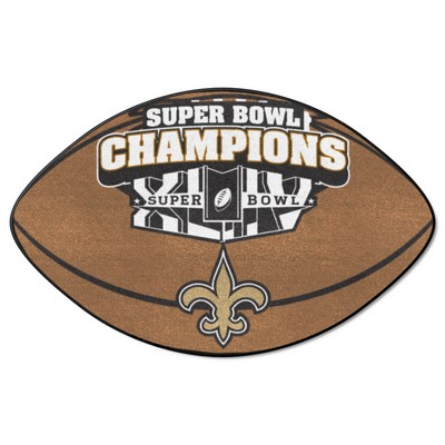 Fan Mats  LLC New Orleans Saints  Football Rug - 20.5in. x 32.5in., 2010 Super Bowl XLIV Champions Gold