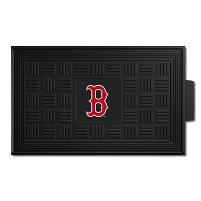 Fan Mats  LLC Boston Red Sox Medallion Door Mat Black