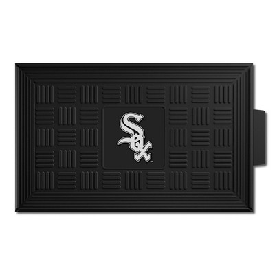 Fan Mats  LLC Chicago White Sox Medallion Door Mat Black