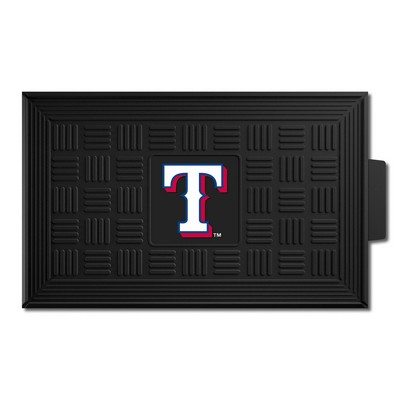 Fan Mats  LLC Texas Rangers Medallion Door Mat Black