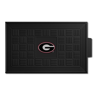Fan Mats  LLC Georgia Bulldogs Medallion Door Mat Black