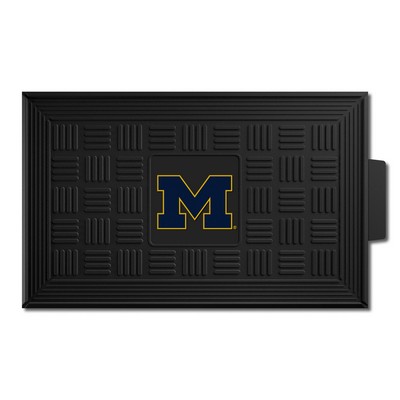 Fan Mats  LLC Michigan Wolverines Medallion Door Mat Black