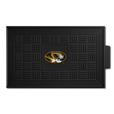 Fan Mats  LLC Missouri Tigers Medallion Door Mat Black