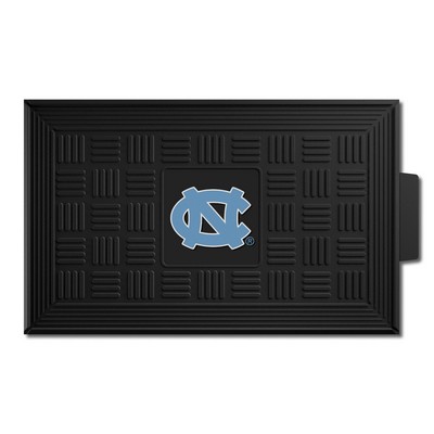 Fan Mats  LLC North Carolina Tar Heels Medallion Door Mat Black
