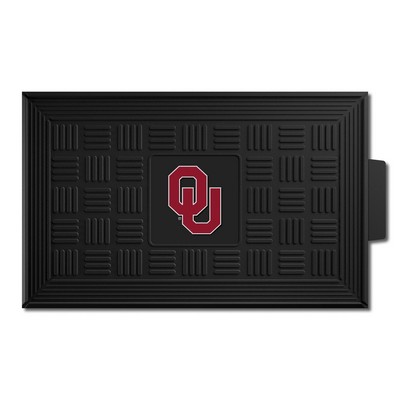Fan Mats  LLC Oklahoma Sooners Medallion Door Mat Black