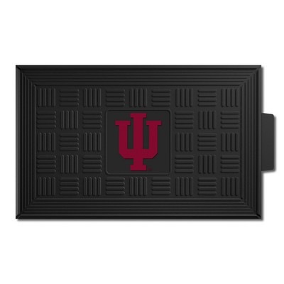 Fan Mats  LLC Indiana Hooisers Medallion Door Mat Black