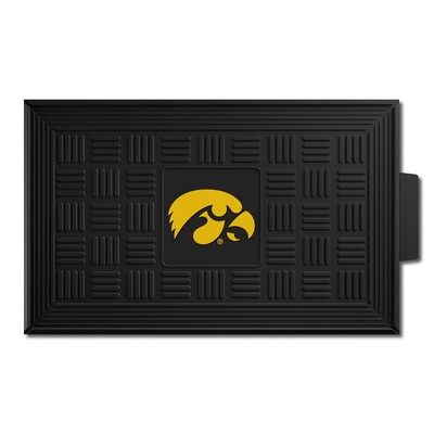 Fan Mats  LLC Iowa Hawkeyes Medallion Door Mat Black