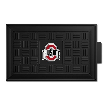 Fan Mats  LLC Ohio State Buckeyes Medallion Door Mat Black