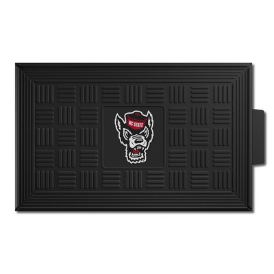 Fan Mats  LLC NC State Wolfpack Medallion Door Mat Black