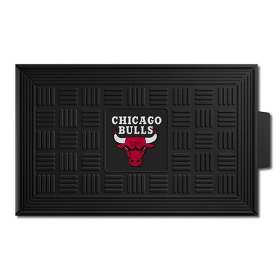 Fan Mats  LLC Chicago Bulls Medallion Door Mat Black
