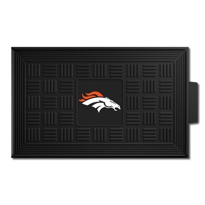 Fan Mats  LLC Denver Broncos Medallion Door Mat Black