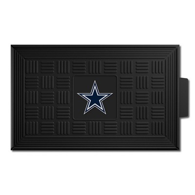 Fan Mats  LLC Dallas Cowboys Medallion Door Mat Black