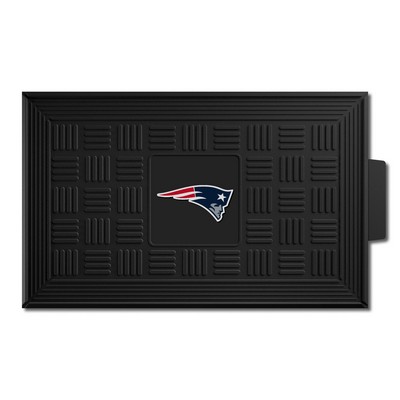 Fan Mats  LLC New England Patriots Medallion Door Mat Black