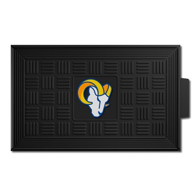 Fan Mats  LLC Los Angeles Rams Medallion Door Mat Black