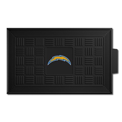 Fan Mats  LLC Los Angeles Chargers Medallion Door Mat Black