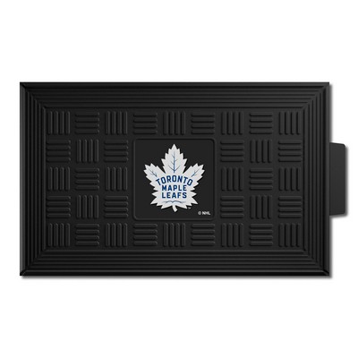 Fan Mats  LLC Toronto Maple Leafs Medallion Door Mat Black