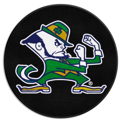 Fan Mats  LLC Notre Dame Fighting Irish Puck Mat Black