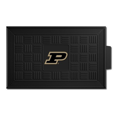 Fan Mats  LLC Purdue Boilermakers Medallion Door Mat Black