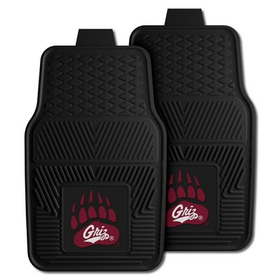 Fan Mats  LLC Montana Grizzlies 2-pc Vinyl Car Mat Set Black