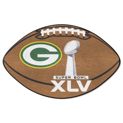Fan Mats  LLC Green Bay Packers  Football Rug - 20.5in. x 32.5in., 2011 Super Bowl XLV Champions Brown