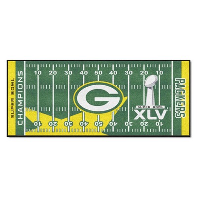 Fan Mats  LLC Green Bay Packers Football Field Runner Gren